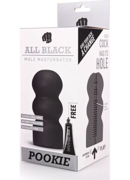 Masturbateur ALL BLACK Pookie, aux formes courbes