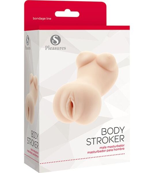 Masturbateur S Pleasures Body Stroker, tubulaire, de couleur vanille