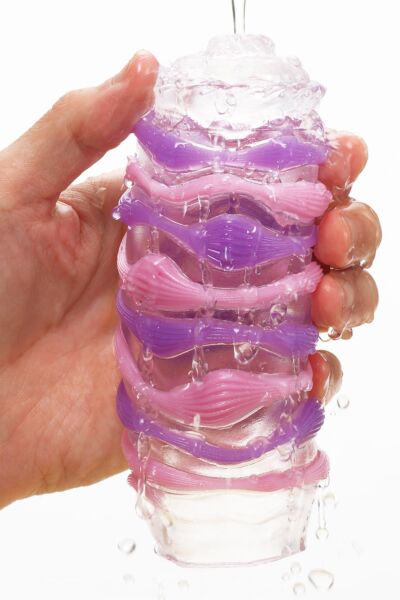 Masturbateur réutilisable Tenga Arte Drape de couleur violette, avec son étui