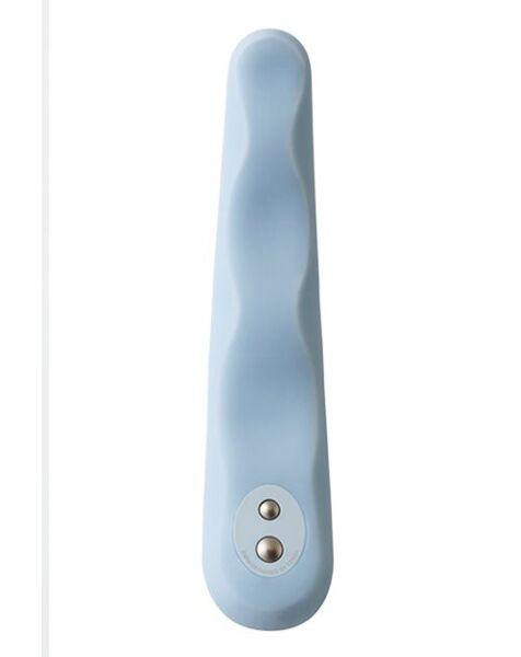 Vibromasseur Iroha Minamo bleu clair à la surface ondulée