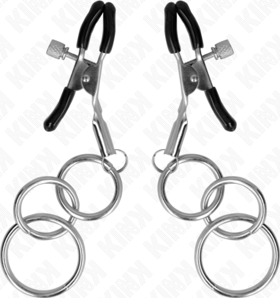 Pince à tétons Kink Nipple Grip avec trois anneaux