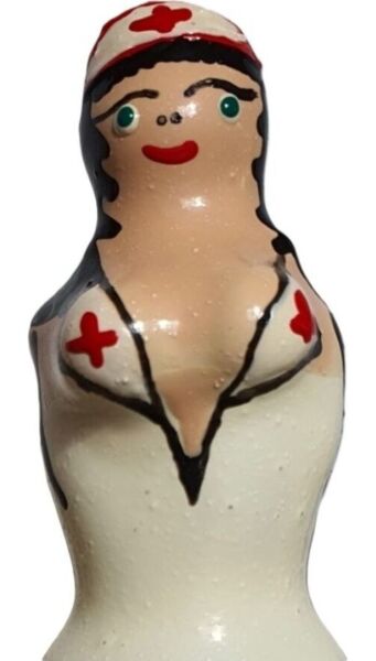 Préservatif fantaisie Condomerie Infirmière Blonde, peint à la main