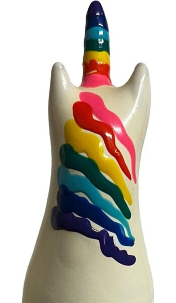 Préservatif fantaisie Condomerie Unicorn Rainbow, peint à la main