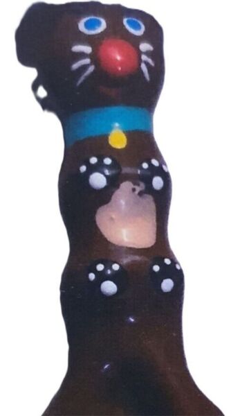 Préservatif fantaisie Condomerie Brown Dachshund XL, peint à la main avec un teckel