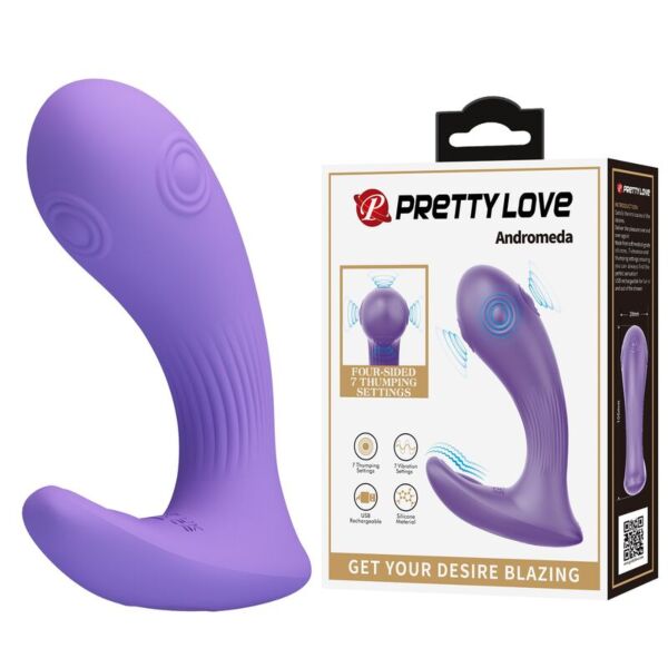 Vibromasseur à double stimulation Pretty Love Andromeda de couleur violette