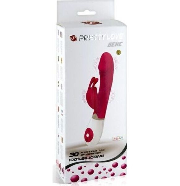 Vibromasseur rabbit Pretty Love BI-014224 lilas et blanc, avec ses oreilles pour le clitoris