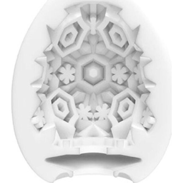 Masturbateur Tenga Egg Snow Crystal en forme d'œuf, avec une texture intérieure en flocons de neige