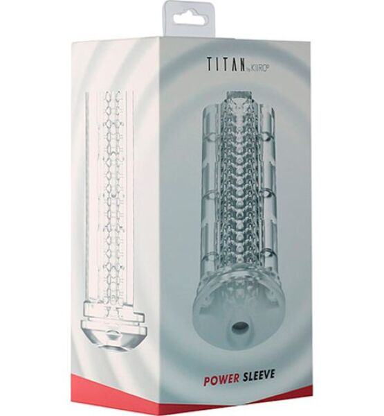 Gaine interne Kiiroo Titan Power Sleeve, en TPE transparent