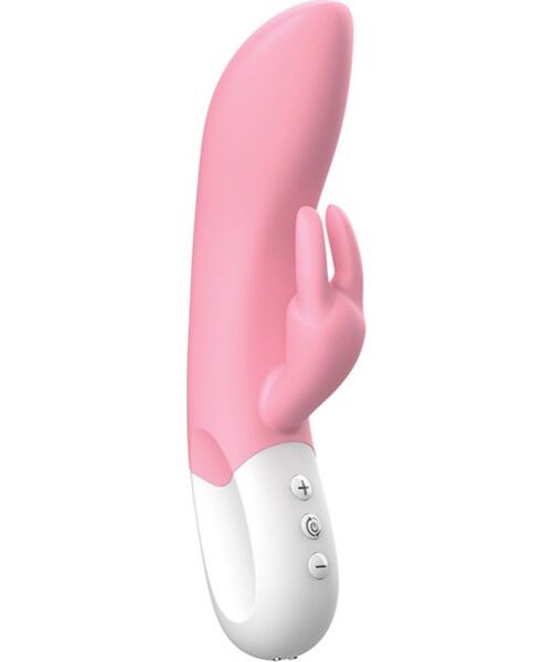 Vibromasseur rabbit Liebe Mighty Rabbit, avec tige courbée et stimulateur en forme de petit lapin