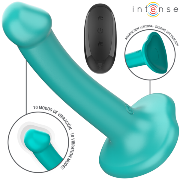 Vibromasseur Intense Katie en silicone bleu avec télécommande