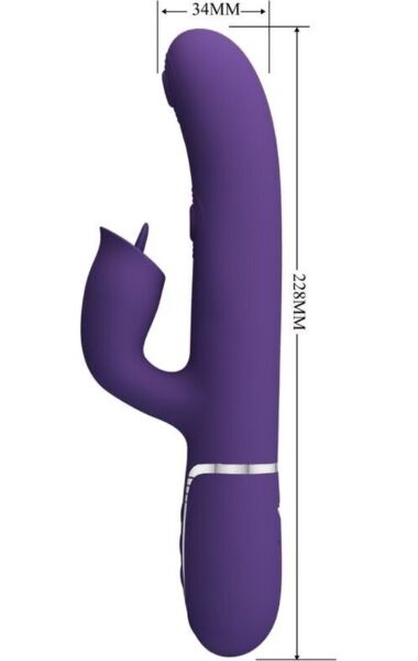 Vibromasseur rabbit Pretty Love Rabbit Licking de couleur violette