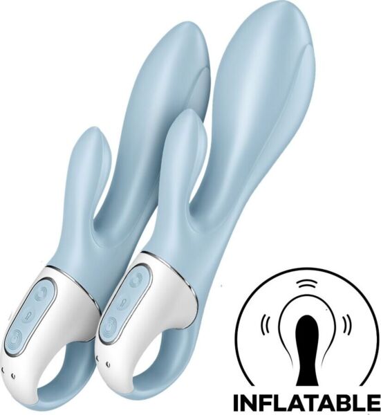 Vibromasseur rabbit Satisfyer Air Pump Bunny 1 bleu clair