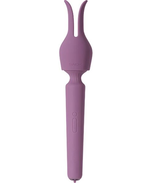 Vibromasseur wand SVAKOM Emma Neo 2 avec son accessoire oreilles de lapin