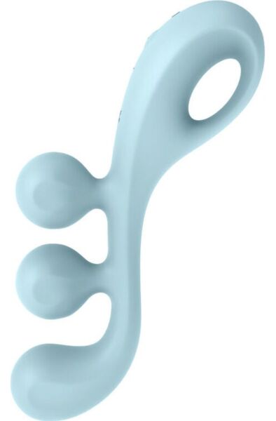 Vibromasseur Satisfyer Tri Ball 2 bleu, avec ses trois boules et l'anneau de préhension