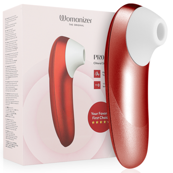 Stimulateur clitoridien à succion Womanizer Pro Vibrant, avec sa tête de stimulation