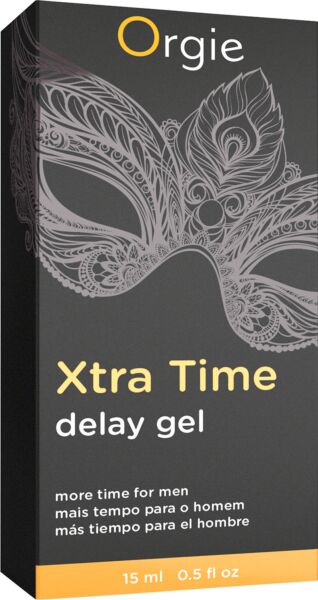 Flacon airless de 15 ml du gel retardant Orgie Xtra Time Delay Gel