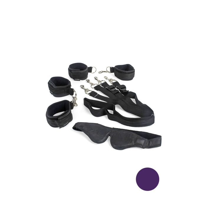 7 PIECE FANTASY RESTRAINT KIT - PURPLE 7 PIECE FANTASY RESTRAINT KIT - PURPLE