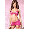 Ensemble lingerie Leg Avenue 3PC avec soutien-gorge triangle
