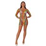 Robe Sexy Lace Rainbow à manches longues