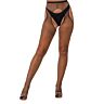 Collants Crotchless Lace avec strass scintillants