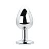 Butt Plug Toosh Métal Grande Pierre Claire Plata