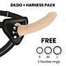 Harnais DELTACLUB avec Dildo en Silicone Médical 20 cm
