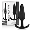 Plug anal BLACK&SILVER Hansel en silicone