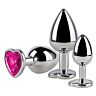 Plug anal S Pleasures Metal LIA, lot 3 tailles
