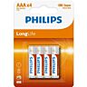 Piles AAA Philips Zinc Carbon 4 Pack