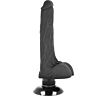 Vibromasseur Réaliste Basecock 2-en-1, Noir 18.5cm