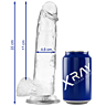 Dildo Cristal Transparente 22 cm - Réalisme Transparent