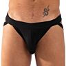Jockstrap BURN 011 DOUBLE BLACK JOCK S avec transparences