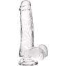 Dildo transparent S Pleasures M avec ventouse puissante