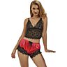 Pijama Sexy Sublime Saten Noir/Rouge L/XL