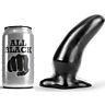 Plug anal ALL BLACK 13 cm courbé