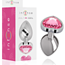 Plug Anal INTENSE - Aluminium Coeur Rose Taille L