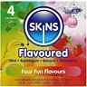 Préservatifs Skins Pack 4 Saveurs - Plaisir Gourmand