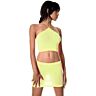 TOP Y FALDA LUREX AMARILLO NEON
