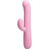 Vibromasseur rabbit PARTY UP Dean, rotation et stimulation duale