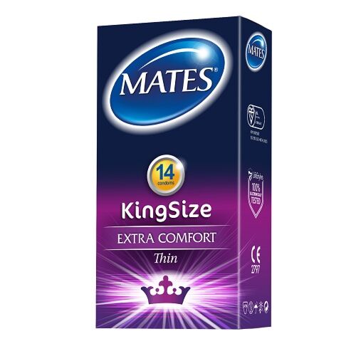 Préservatifs Mates King Size 14 pièces avec texture lisse