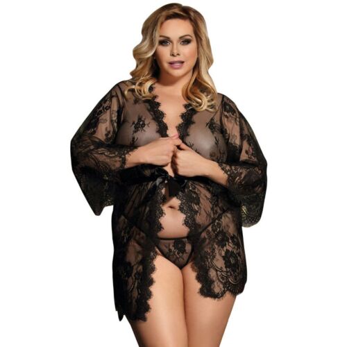 Peignoir SUBBLIME QUEEN PLUS manches évasées