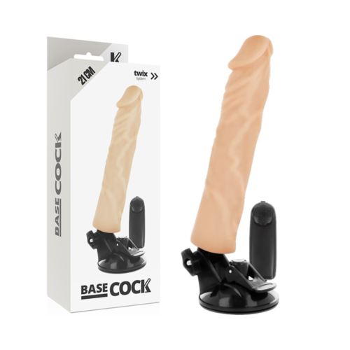 Vibrateur réaliste BASECOCK 21 cm avec télécommande
