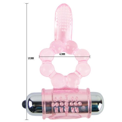 Anneau Silicone BAILE avec Double Stimulation et 10 Rythmes