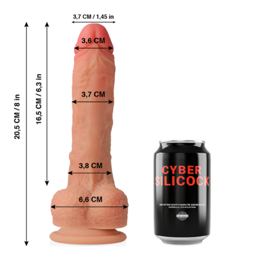 Dildo CYBER SILICOCK Connor réaliste en silicone liquide de 20.5 cm