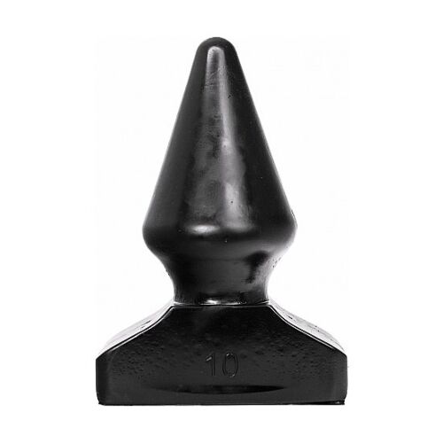 Plug anal ALL BLACK 20,5 cm - Forme conique pour l'insertion