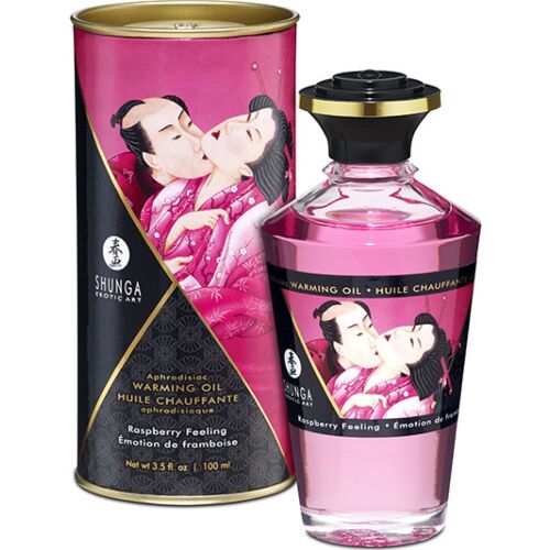 Huile de Massage Shunga Raspberry Feeling avec effet thermique