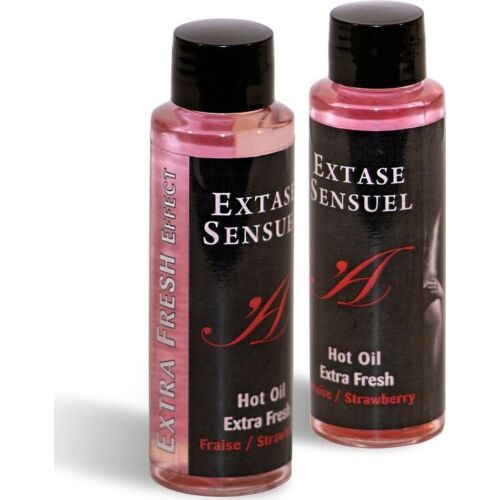 Huile de Massage Extase Sensual - Double Effet Frais-Chaud