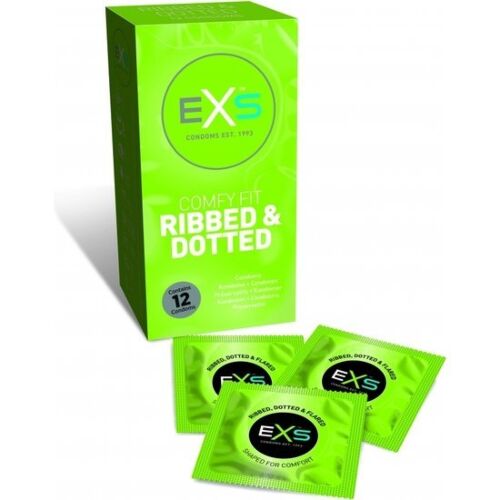 Préservatifs Exs Ribbed & Dotted avec texture stimulante