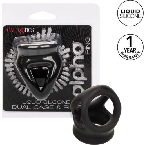 Anneau de soutien CALEXOTICS Alpha – Double cage en silicone