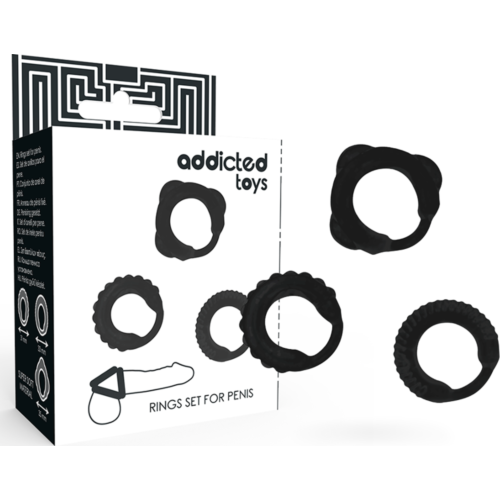 Anillos Pene ADDICTED TOYS Set de 3